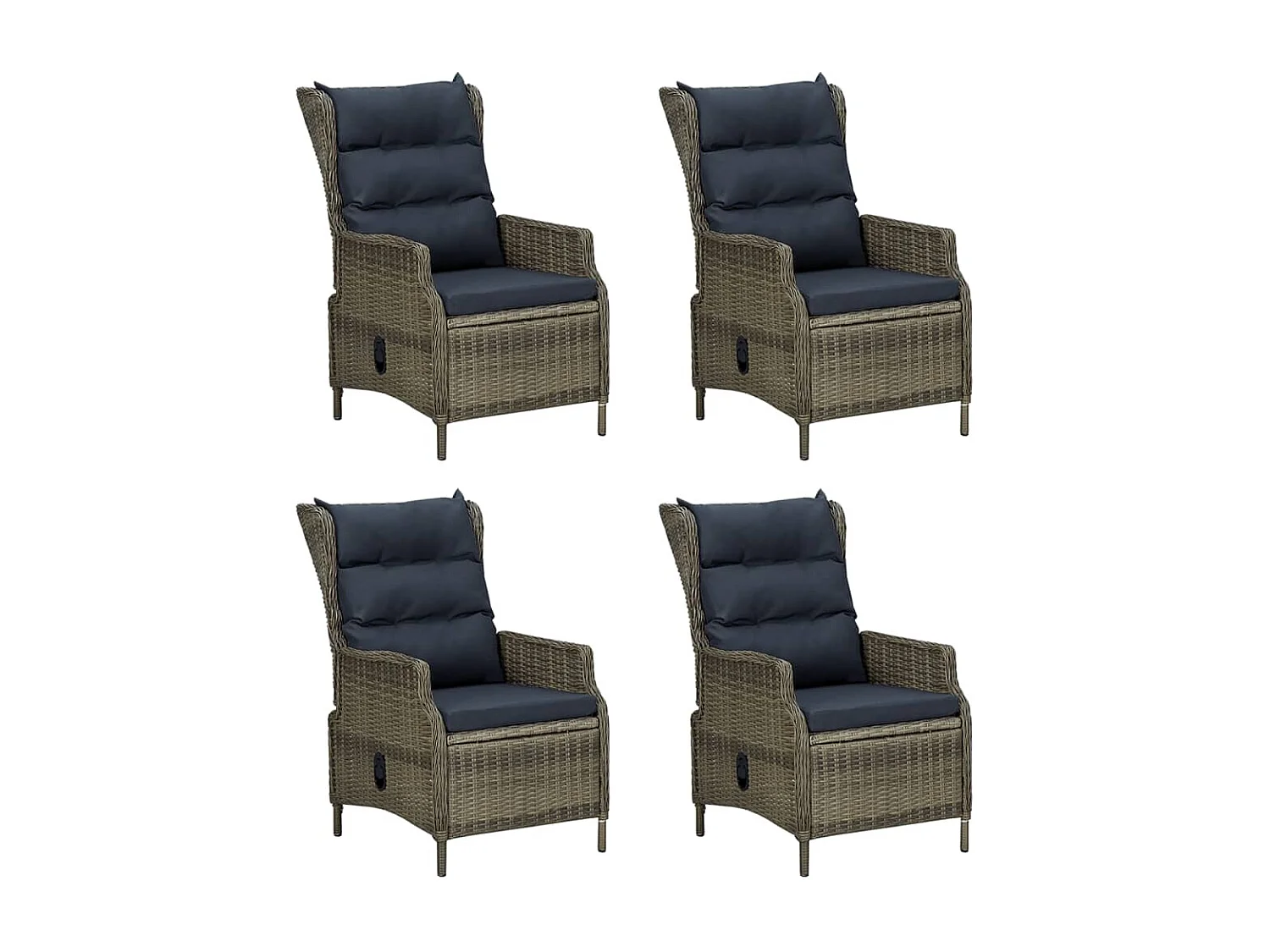 Mayra  Ensemble à manger de jardin 5pcs Marron Résine tressée