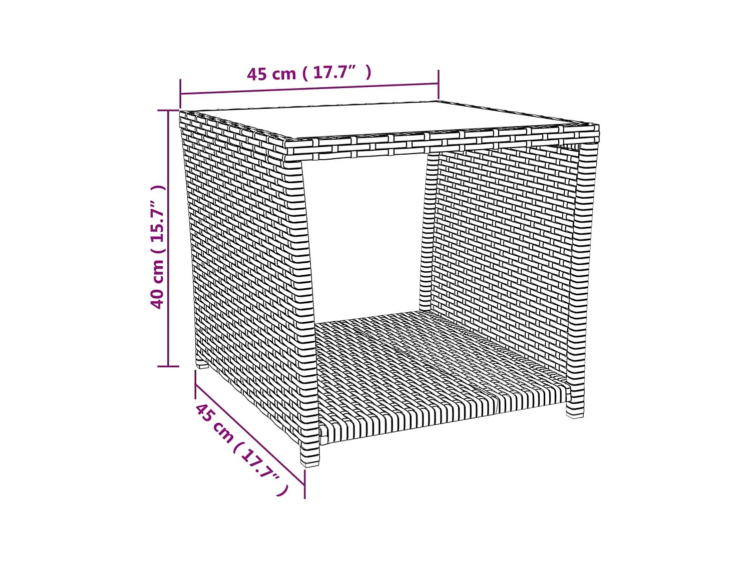 Pjorik  2-delige Tuinset met kussens poly rattan grijs