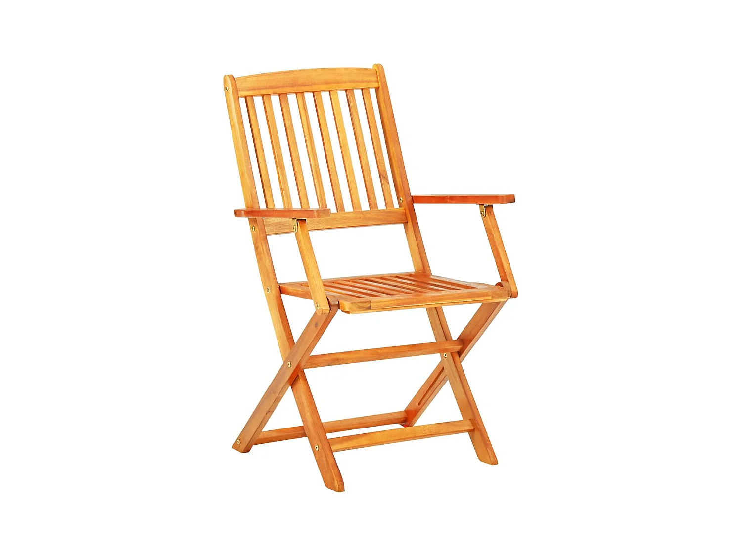 Andreas  Ensemble à manger d'extérieur pliable 5pcs Bois d'acacia solide