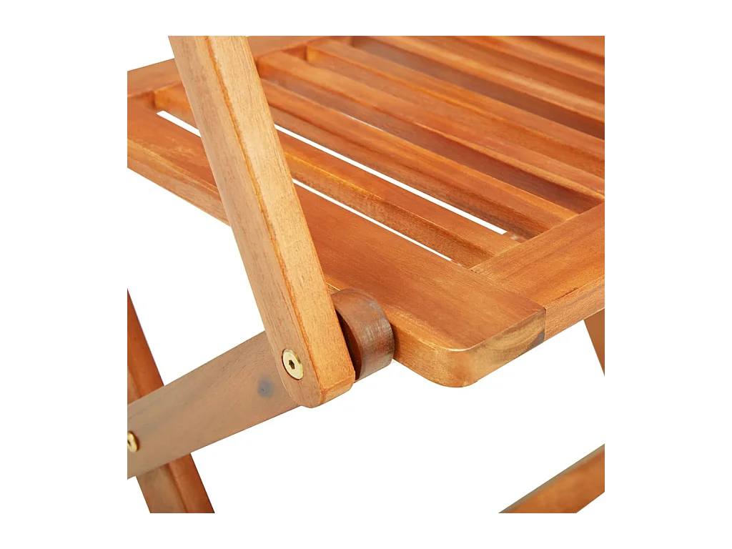 Andreas  Ensemble à manger d'extérieur pliable 5pcs Bois d'acacia solide