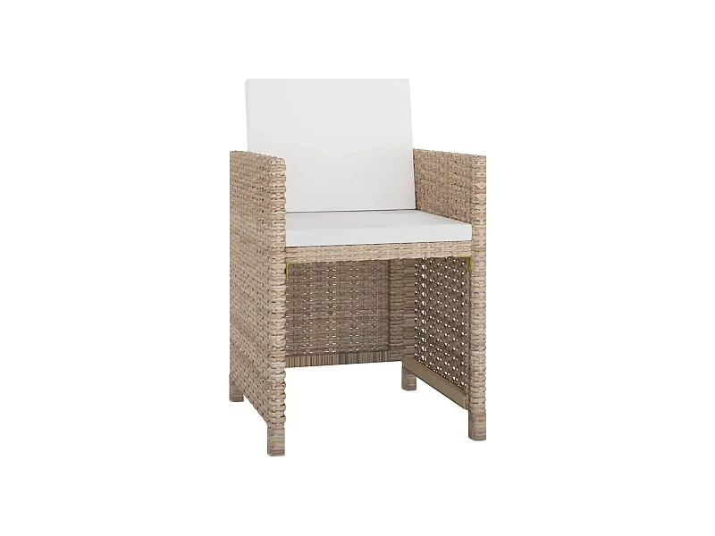 Najwa  9-delige Tuinset met kussens poly rattan beige