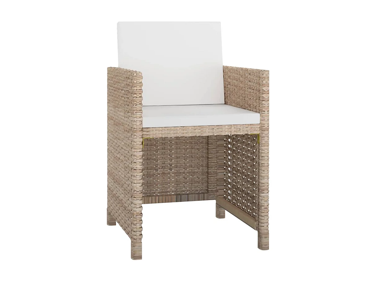 Najwa  9-delige Tuinset met kussens poly rattan beige
