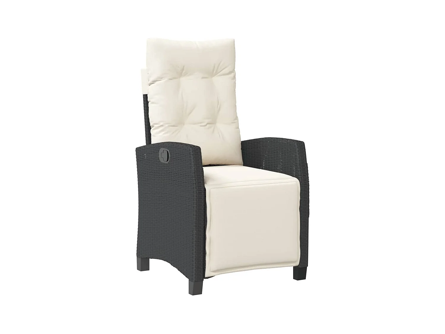 Igmar  Ensemble à manger de jardin 9pcs coussins noir résine tressée