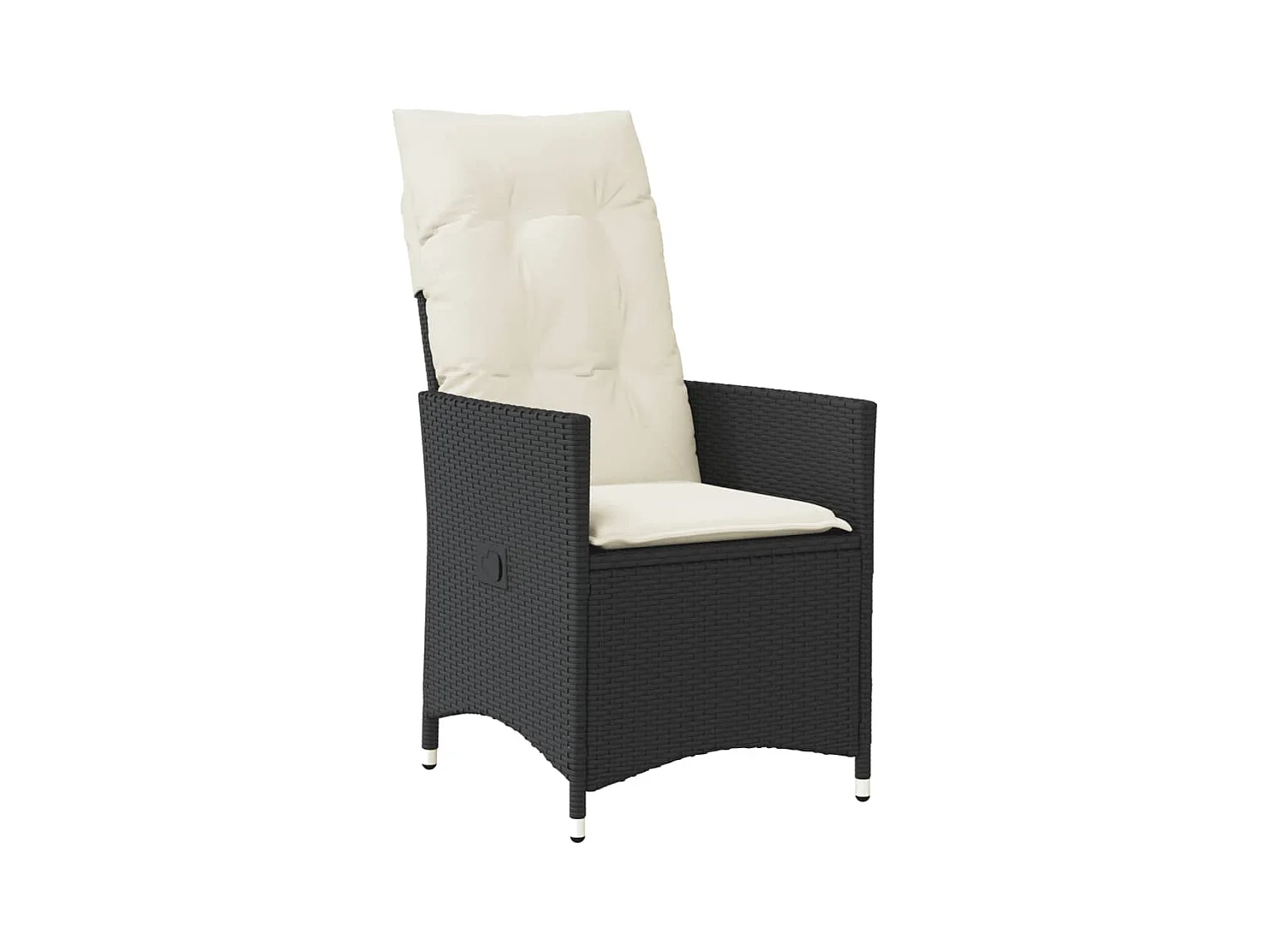 Garden Furniture -  Set de comedor de jardín 9 pzas y cojines ratán sintético negro