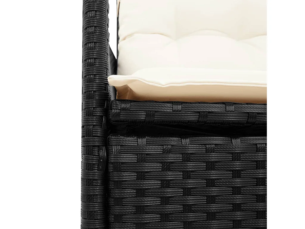 Garden Furniture -  9-delige Tuinset poly rattan zwart
