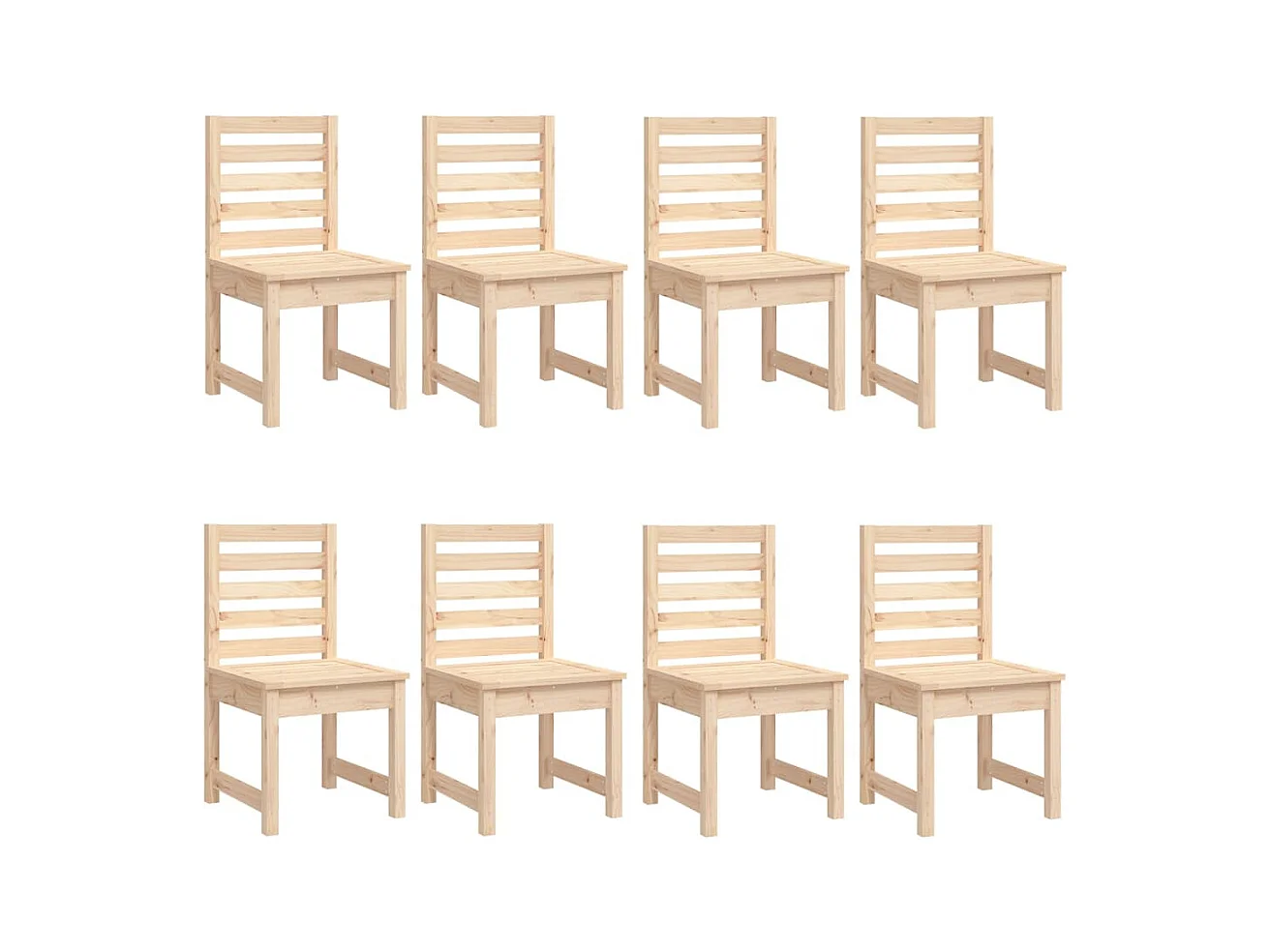 Sophie-Marie-Catherine  Ensemble à manger de jardin 11 pcs bois massif de pin