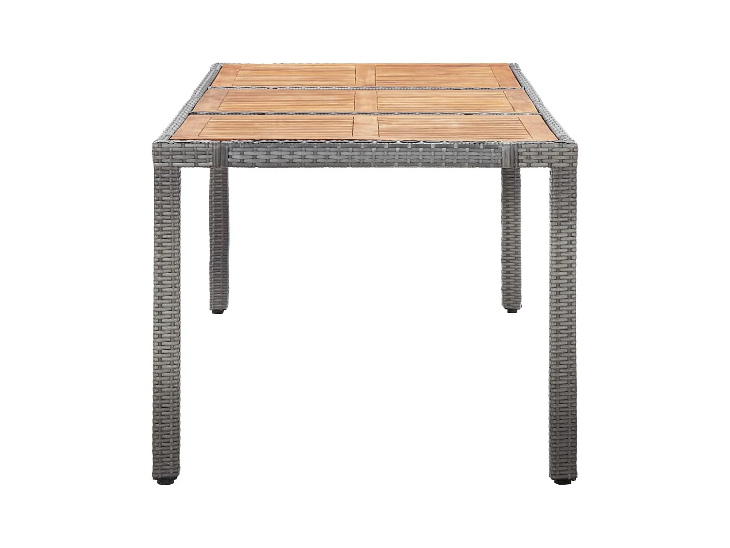 Ewald  Ensemble à manger d'extérieur 9pcs coussins Résine tressée Gris