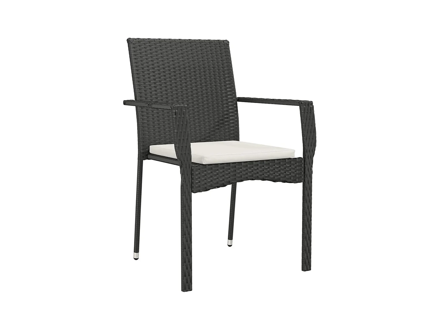 Tønder  Ensemble à manger de jardin avec coussins 3 pcs Noir