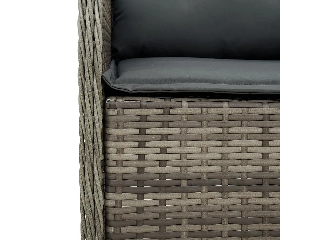 Terryville  5-delige Tuinset met kussens poly rattan grijs