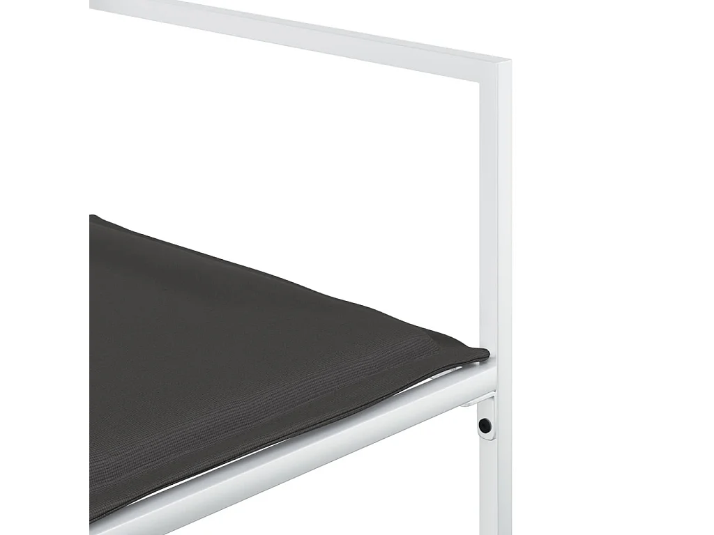 Svidir  Ensemble à manger de jardin avec coussins 7 pcs blanc textilène