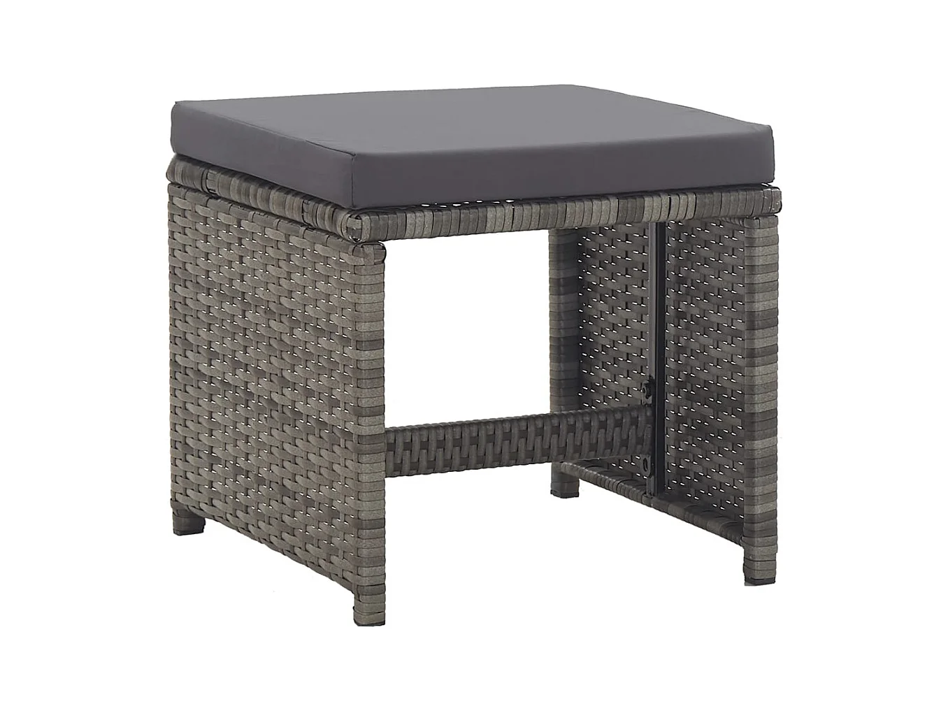 Niek  15-delige Tuinset met kussens poly rattan antraciet