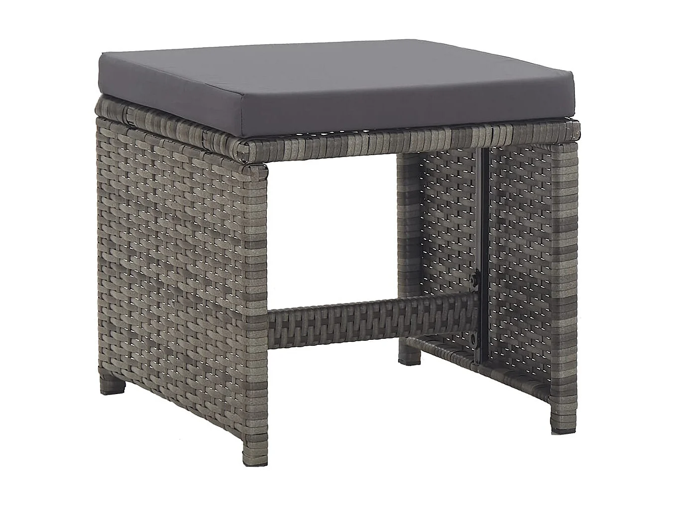 Niek  15-delige Tuinset met kussens poly rattan antraciet