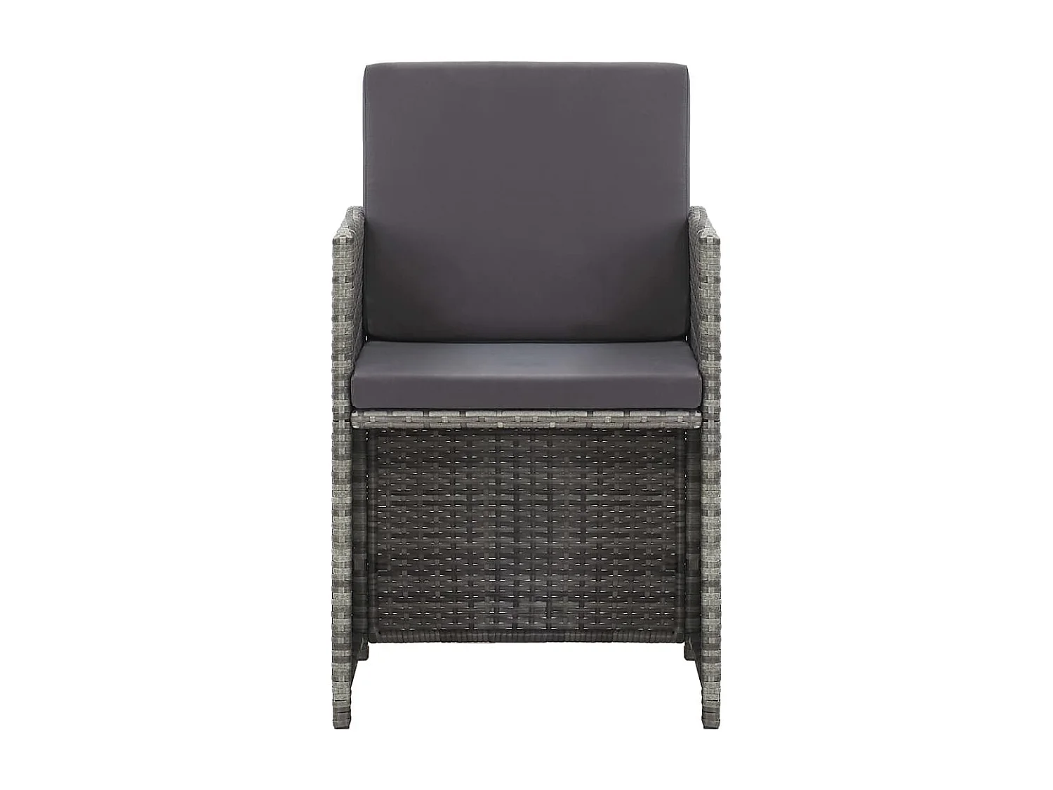 Niek  15-delige Tuinset met kussens poly rattan antraciet