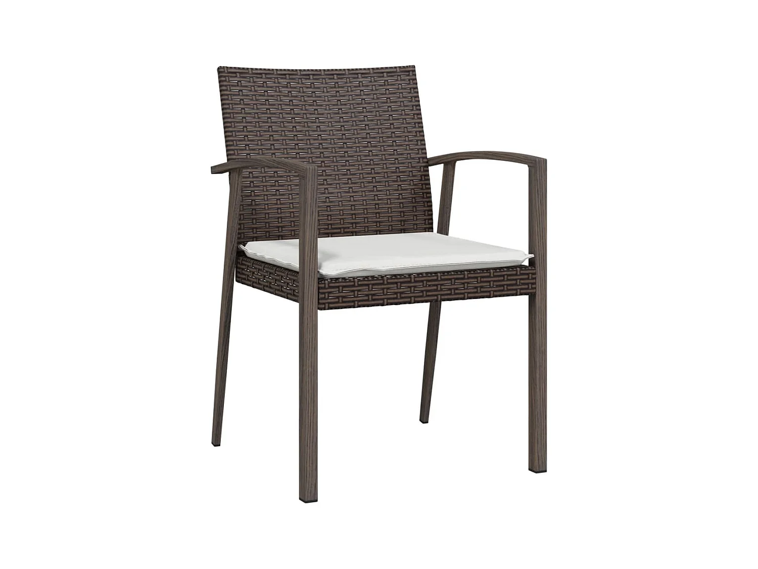 Ephrata  Ensemble à manger de jardin 7 pcs coussins résine tressée acier