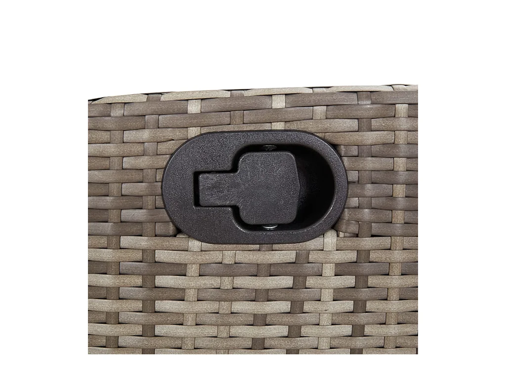 Chattanooga  Ensemble à manger de jardin 3 pcs coussins gris résine tressée