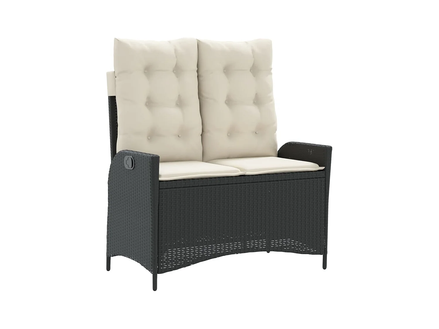 Marius  Ensemble à manger de jardin 4 pcs avec coussins noir