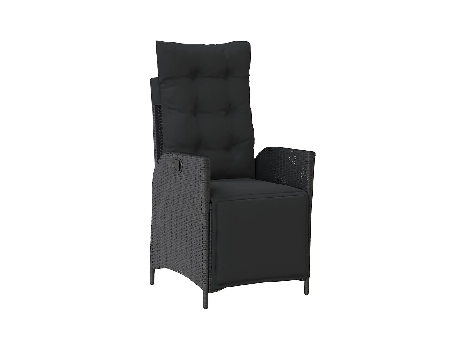 Waupun  Ensemble à manger de jardin avec coussins 3 pcs Noir