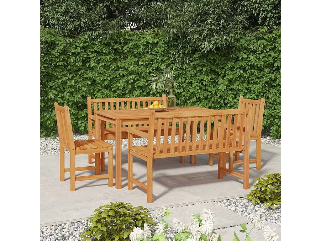 Prolenta Premium -  5-delige Tuinset massief teakhout