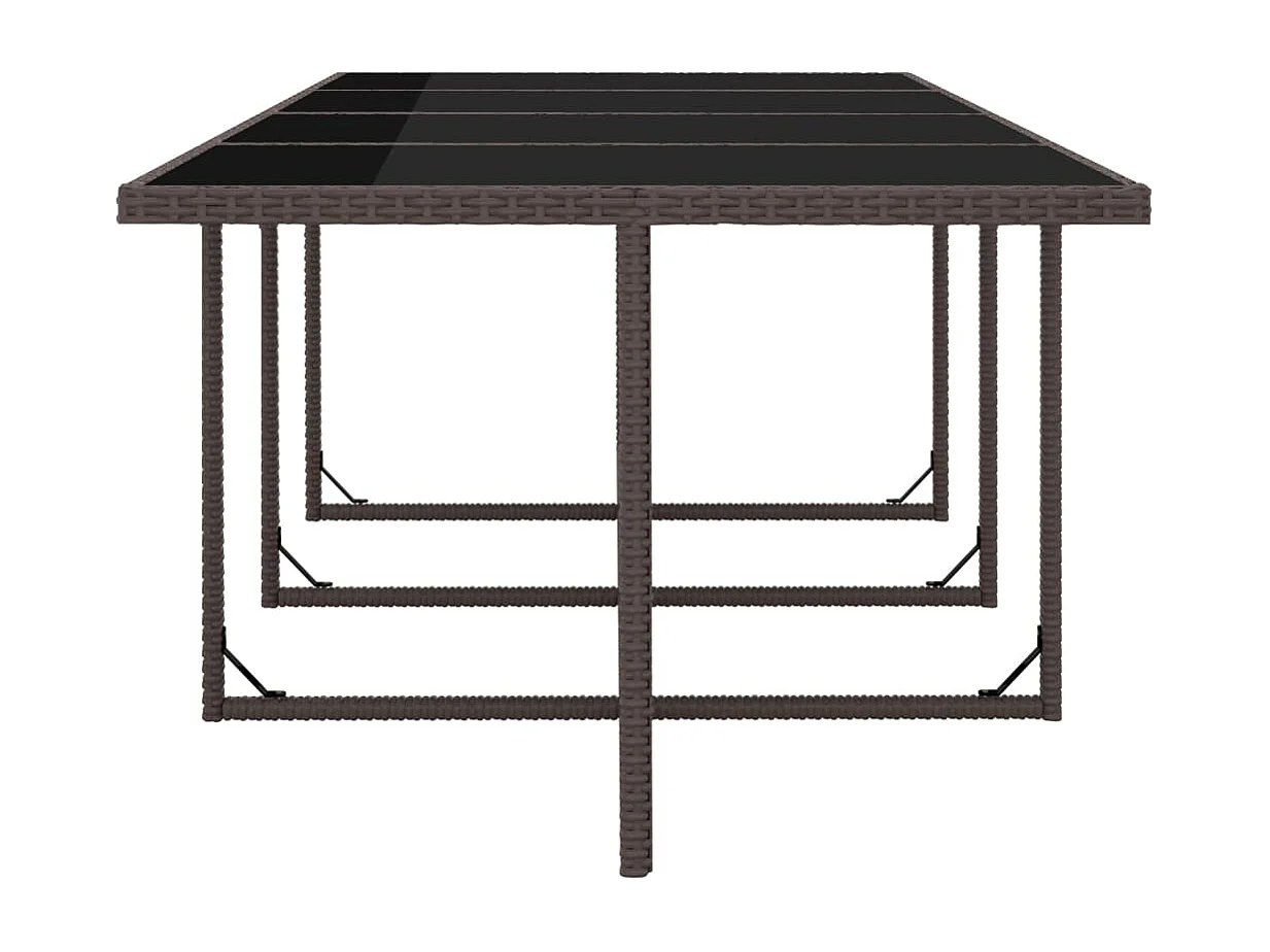 Myral  Ensemble à manger d'extérieur et coussins 13 pcs Résine tressée