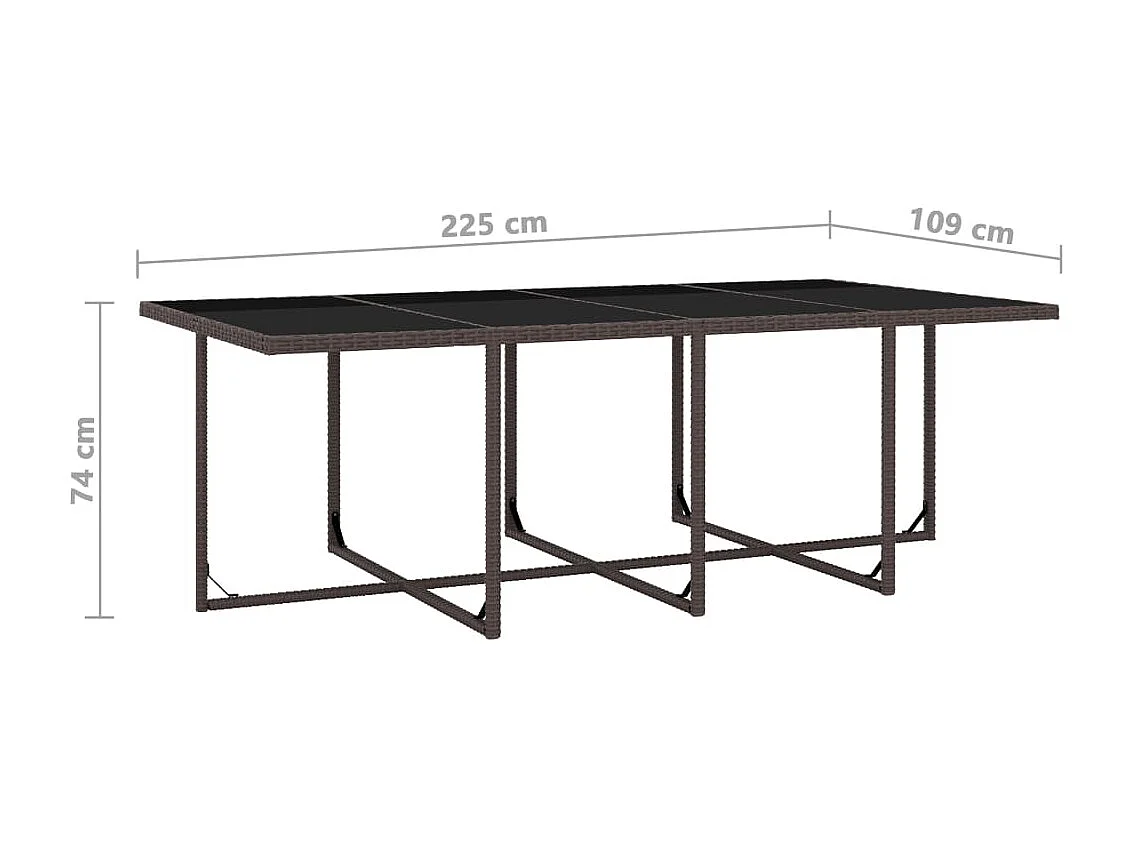 Myral  Ensemble à manger d'extérieur et coussins 13 pcs Résine tressée