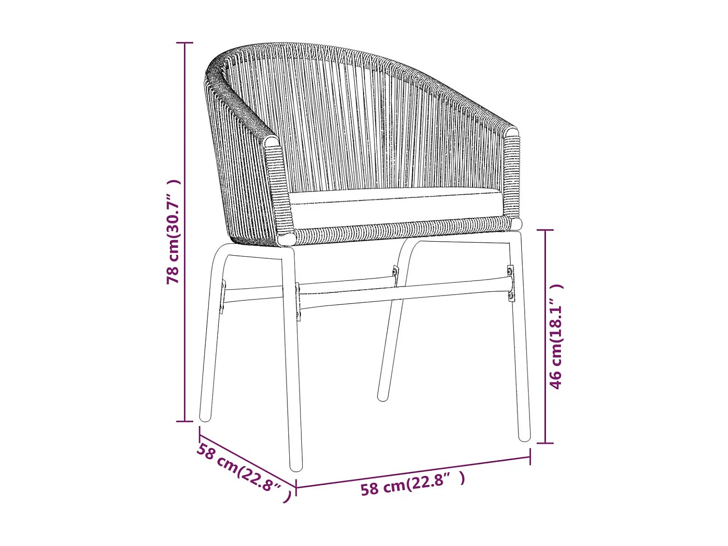 Florentin  Ensemble à manger de jardin 9 pcs Noir