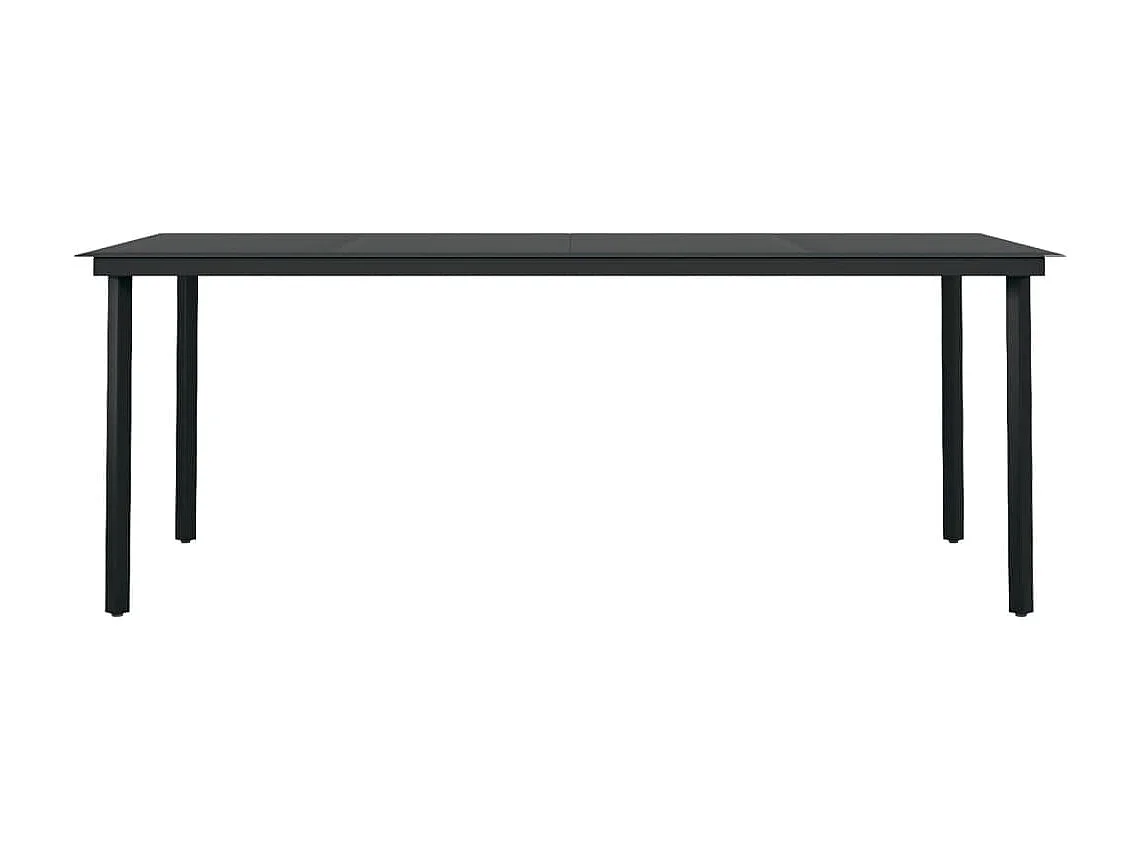 Wendell  Ensemble à manger de jardin 7 pcs Noir