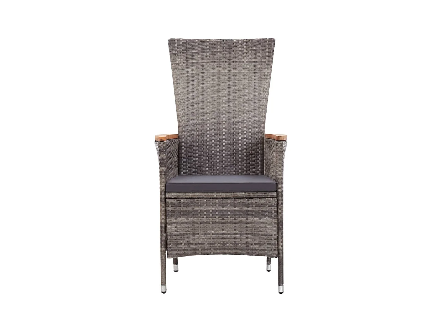 Serafino  Ensemble à manger de jardin avec coussins 3 pcs Gris