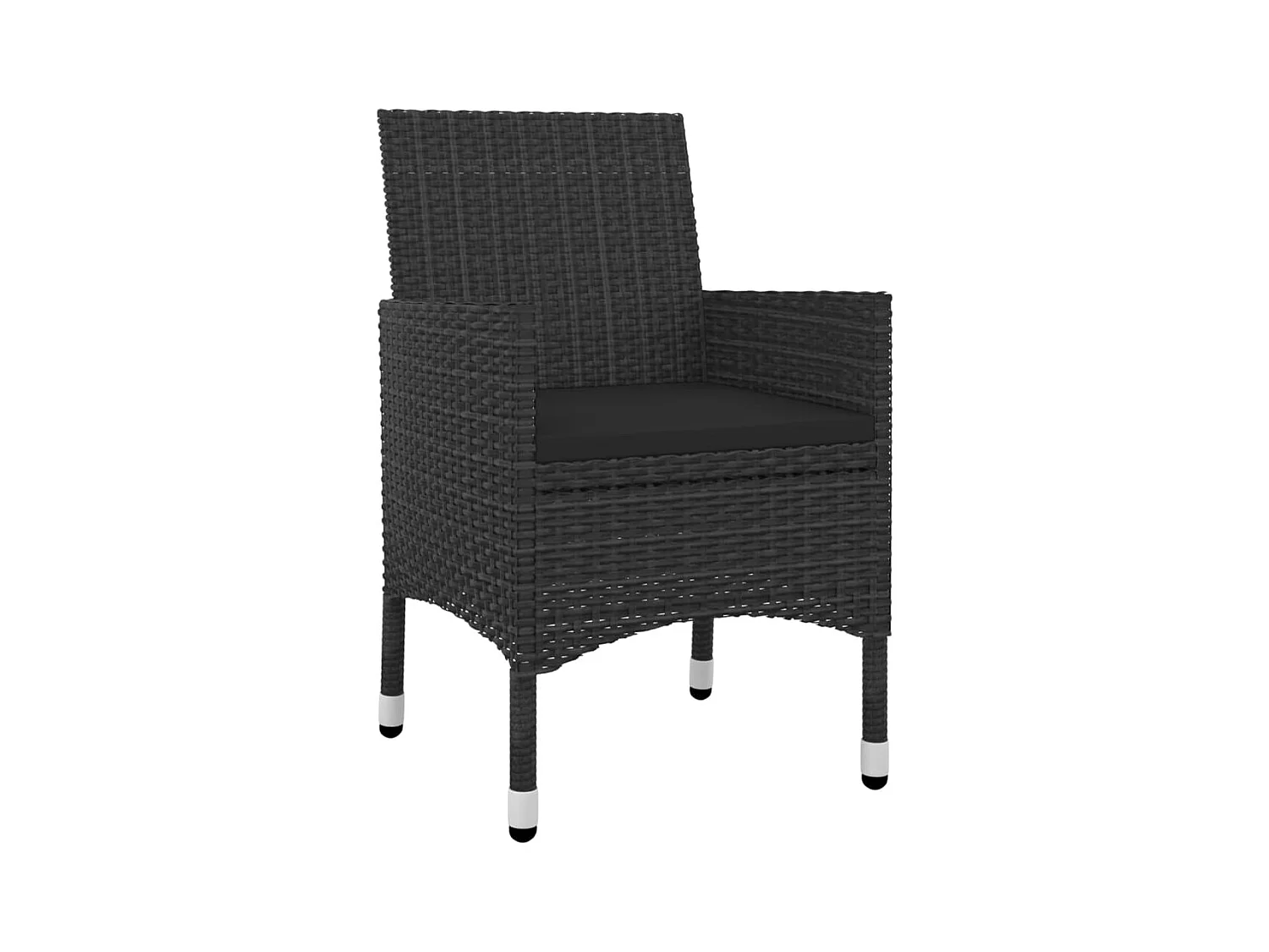 Carlinville  Ensemble à manger de jardin coussins 3 pcs Résine tressée Verre