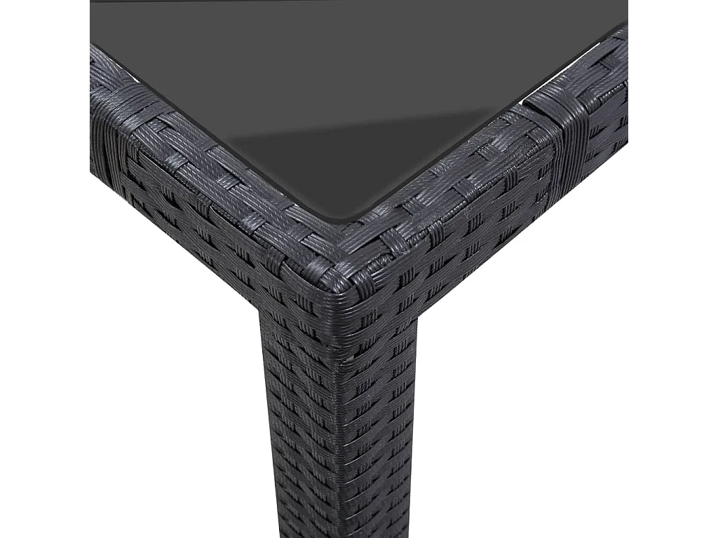 Peylar  7-delige Tuinset poly rattan zwart