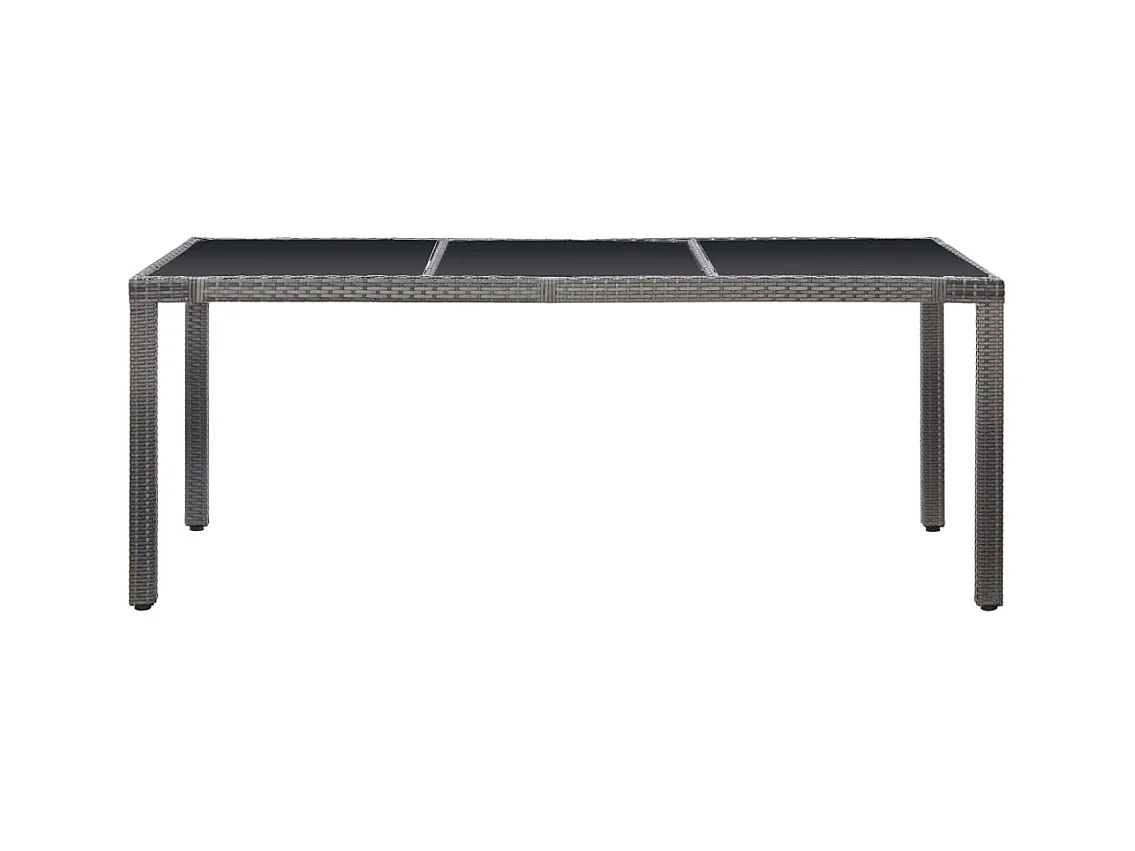 Worin  Ensemble à manger d'extérieur 9 pcs Résine tressée Gris