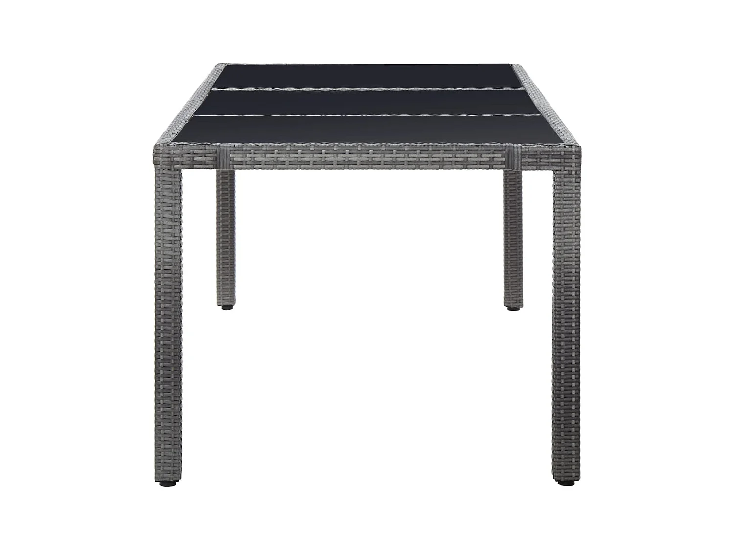 Worin  Ensemble à manger d'extérieur 9 pcs Résine tressée Gris