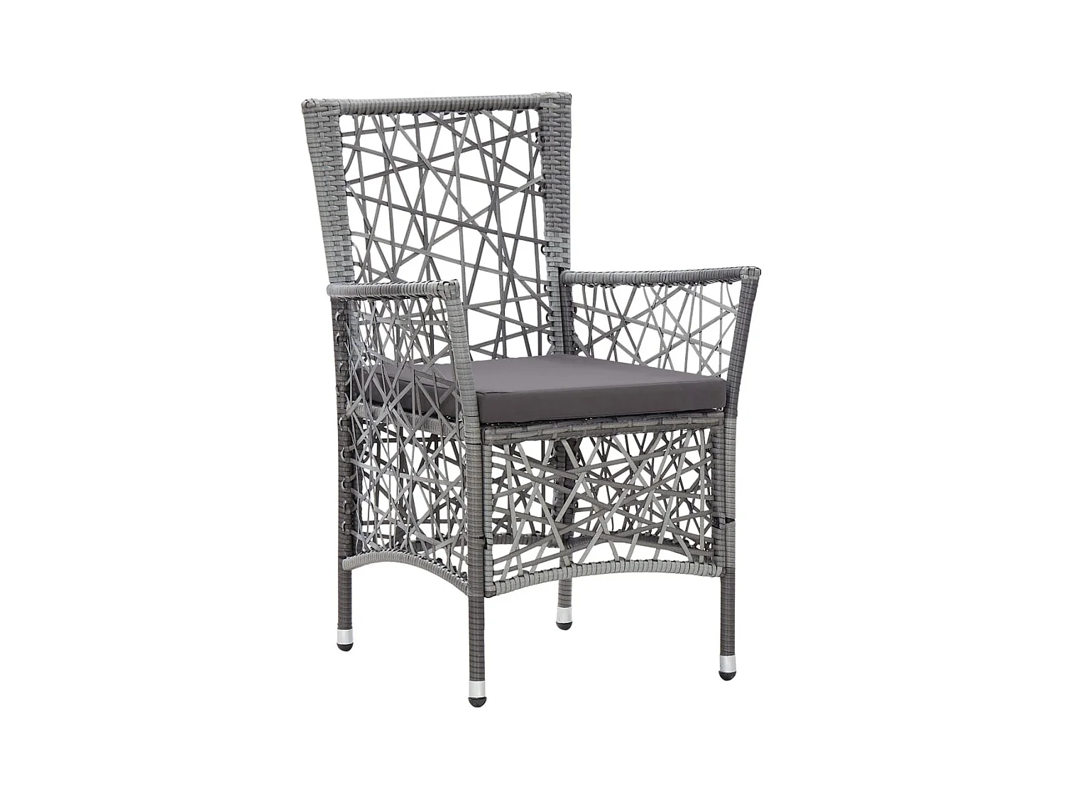 Worin  Ensemble à manger d'extérieur 9 pcs Résine tressée Gris