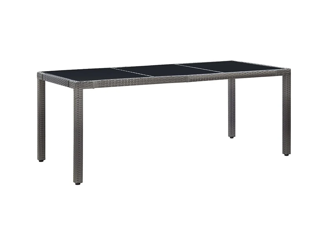 Worin  Conjunto de comedor de jardín 9 piezas ratán sintético gris