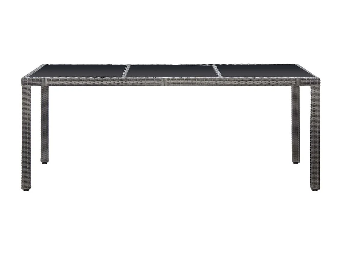 Worin  Ensemble à manger d'extérieur 9 pcs Résine tressée Gris