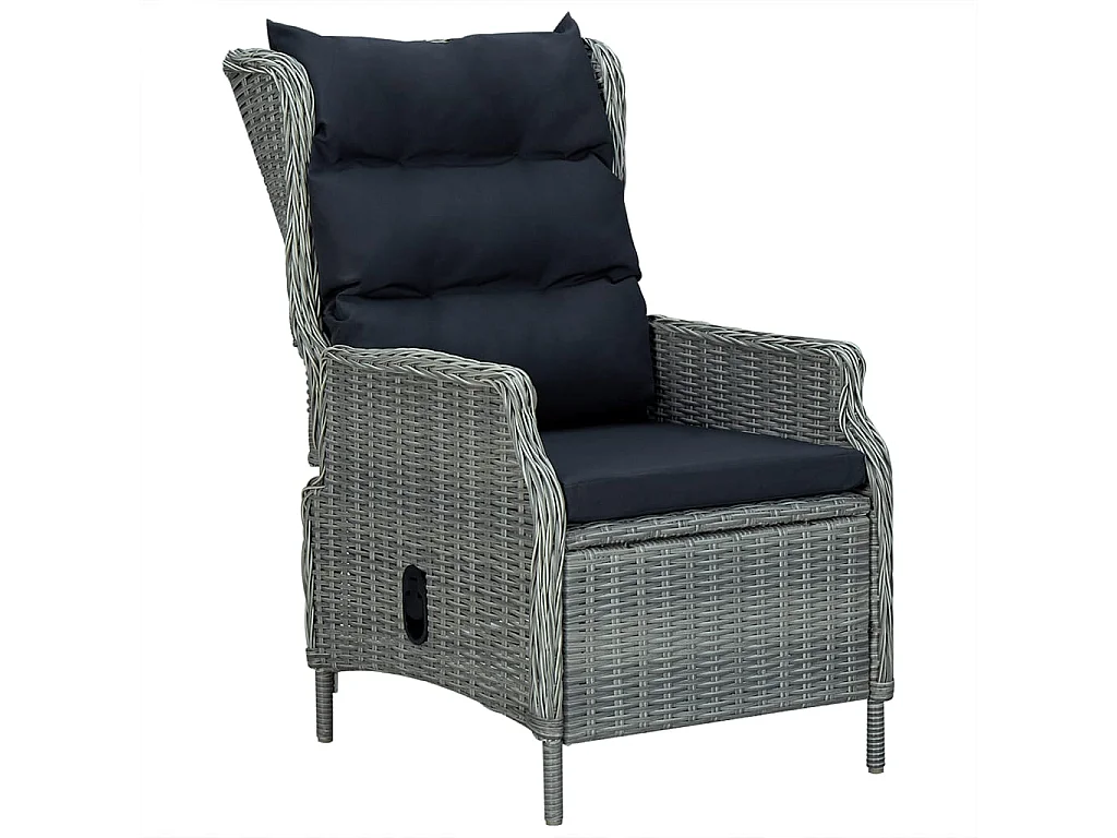 Mayra  Ensemble à manger de jardin 7 pcs Gris clair Résine tressée