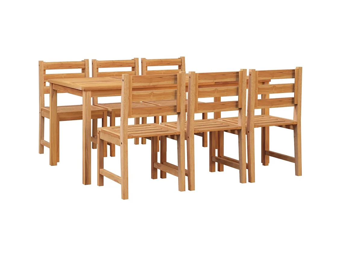 Addison Lee  Ensemble à manger de jardin 7 pcs Bois de teck solide