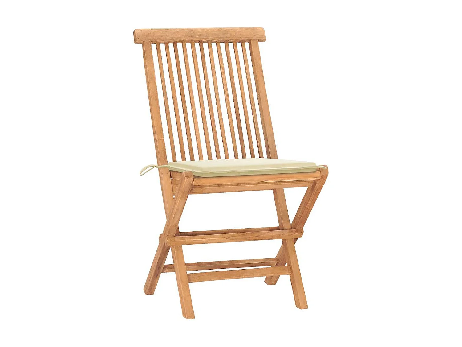 Tigard  Ensemble à manger d'extérieur pliable avec coussin 3 pcs Teck