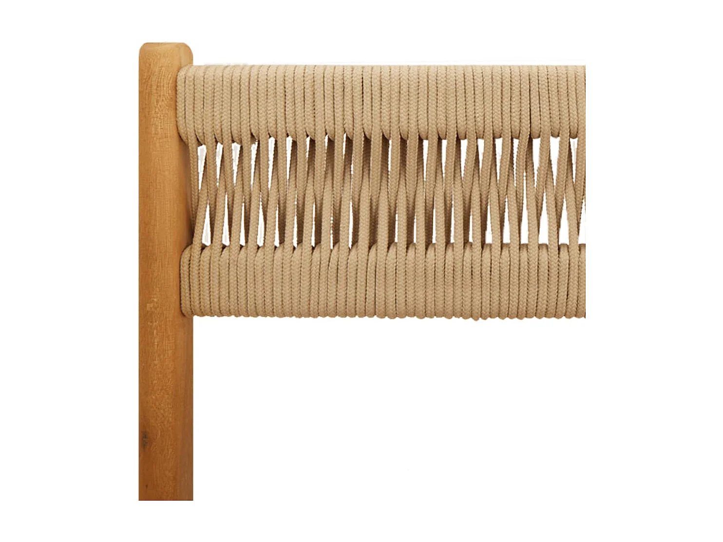 Renger  Ensemble à manger de jardin 5pcs beige polypropylène et bois
