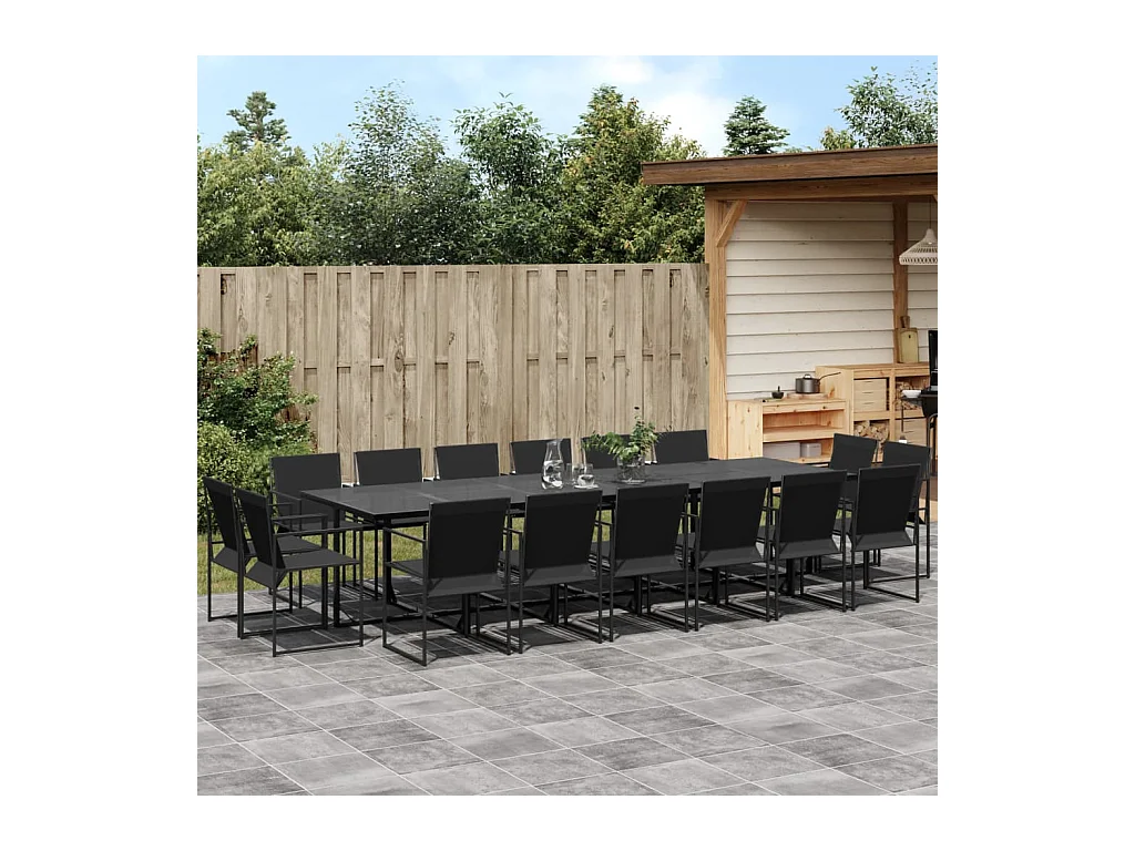 Idalou  17-delige Tuinset textileen zwart