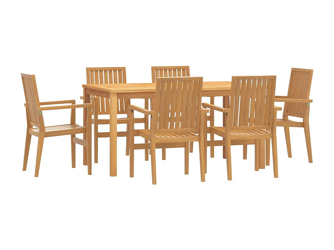 Garden Furniture -  7-delige Tuinset massief teakhout