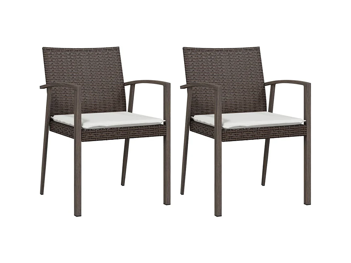 Ephrata  Ensemble à manger de jardin 3 pcs coussins résine tressée acier