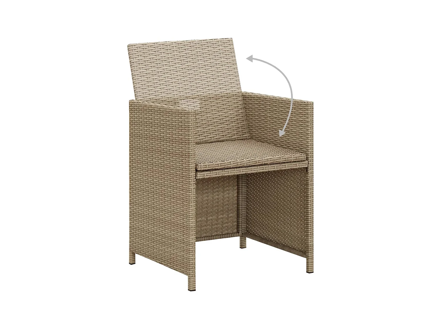Zarnor  Ensemble à manger de jardin 3 pcs avec coussins Beige