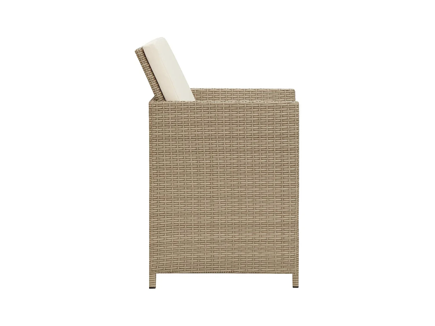 Zarnor  Ensemble à manger de jardin 3 pcs avec coussins Beige
