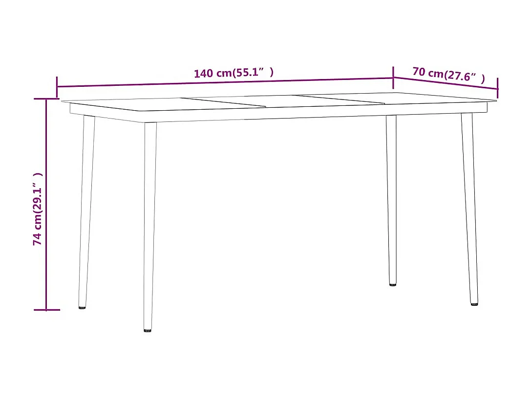 Mirella  Ensemble à manger de jardin avec coussins 5 pcs Gris