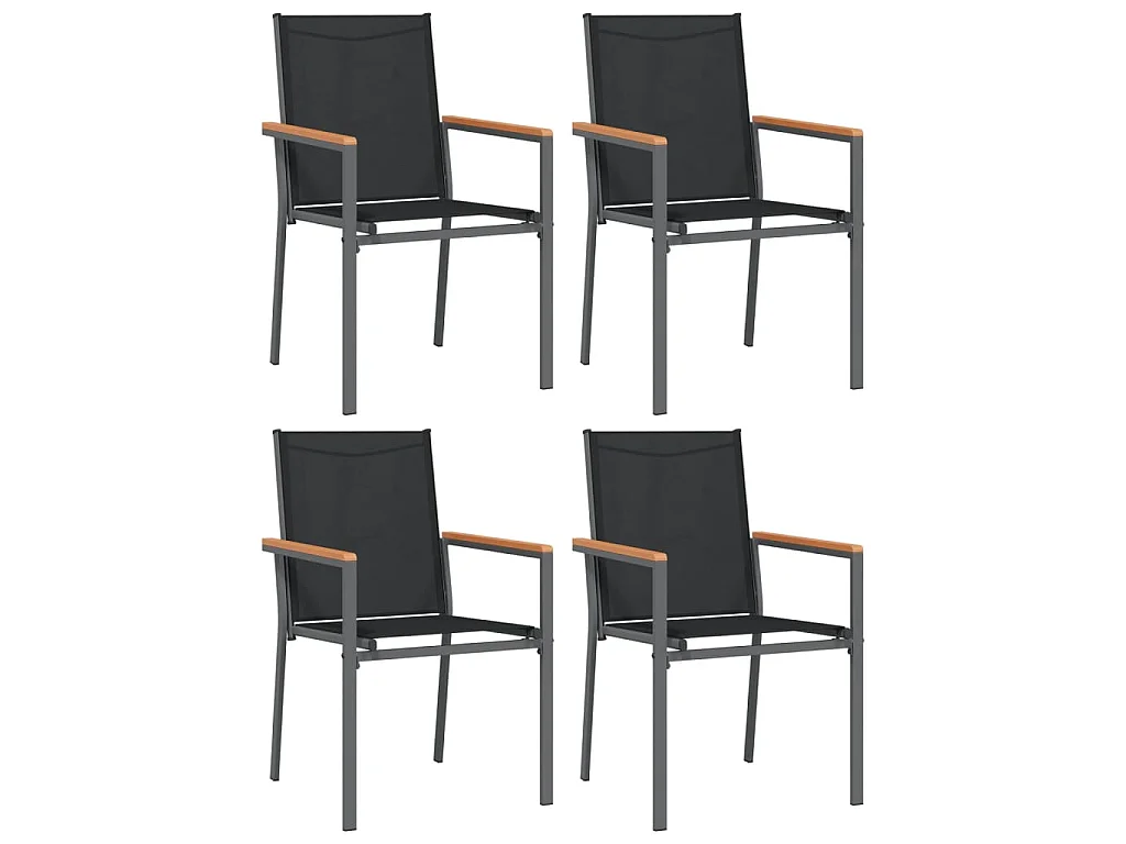 Varlen  5-delige Tuinset textileen en staal zwart