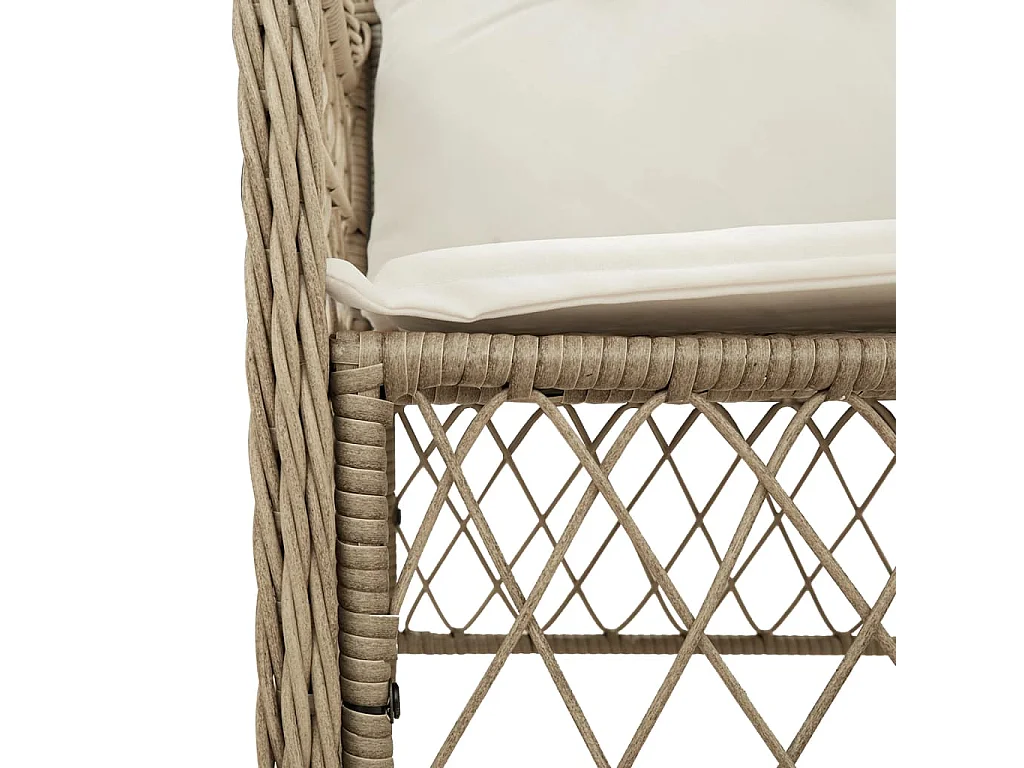Fort Bragg  9-delige Tuinset met kussens poly rattan beige