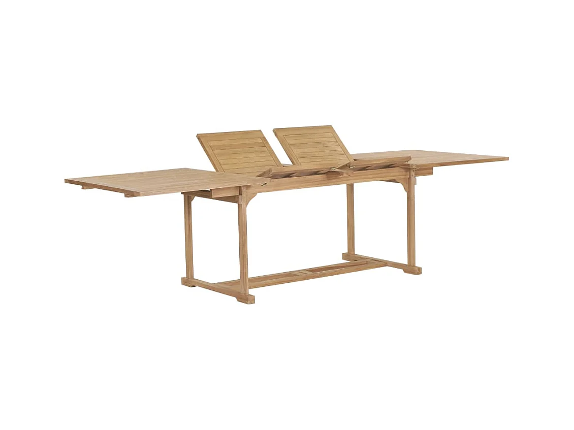 Vyrean  Ensemble à manger de jardin 9 pcs 180-280x100x75 cm Teck massif