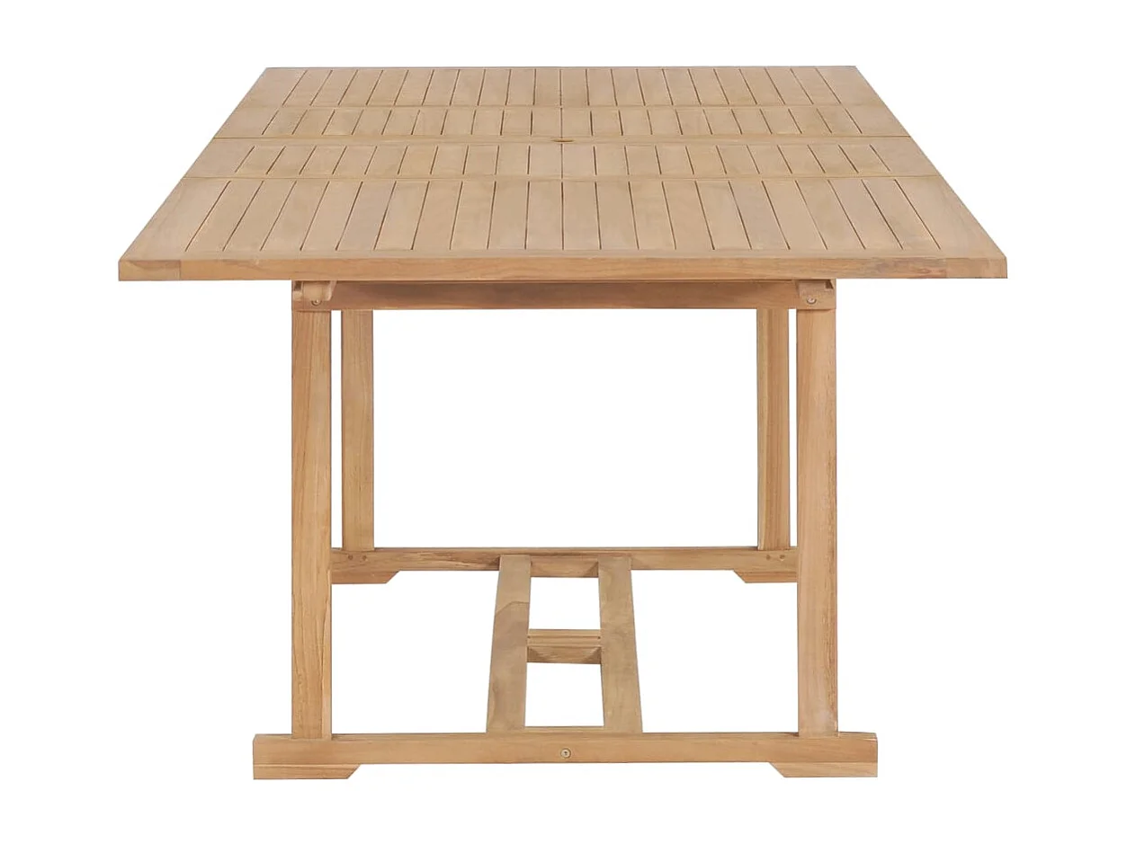 Vyrean  Ensemble à manger de jardin 9 pcs 180-280x100x75 cm Teck massif