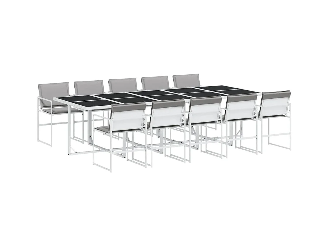 Bardstown  11-delige Tuinset met kussens textileen wit