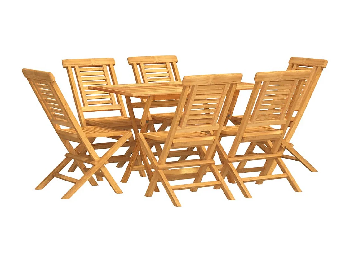 Bryanstown  Ensemble à manger de jardin 7 pcs Bois de teck solide